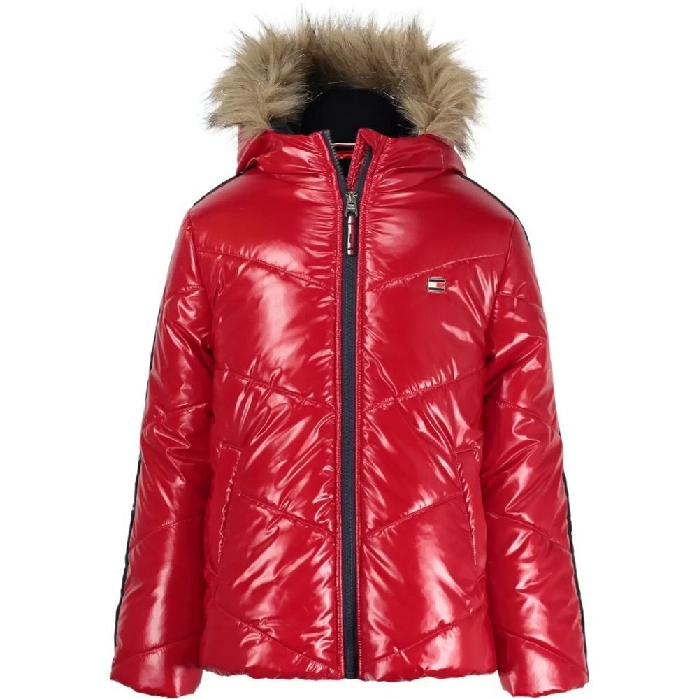 Tommy Hilfiger Kids Chevron Puffer in Scarlet Size 8/10 NWT